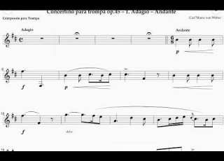  Horn Concertino Weber PLAYALONG Mvt 1 Adagio Andante