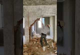 Smashing Walls With A Hammer Incredible Force Renovation Construction Tools House Demolition