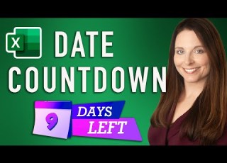 Create Date Countdown In Excel Countdown Timer Of Days Remaining