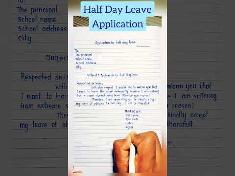 Half Day Leave Application Shorts Leaveapplication