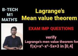  B TECH M1 Lagrange S Mean Value Theorem EXAM IMPORTANT QUESTIONS Btech Btechmaths Lagrangetheorem