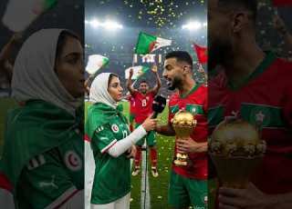  بنت جزائرية كتستفز لاعب مغربي بعد رفع كأس CAF والرد ديالو كان قاصح المغرب كأس العالم