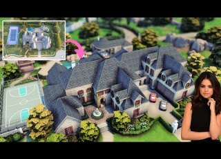  REAL TO SIMS Selena Gomez Mansion The Sims 4 Speed Build Nocc