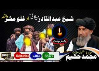 Pashto New Bayan Maulana Hakeem Mazhari Sahib Sheikh Abdul Qader Jelani Aw Ghalo Mashar Qissa