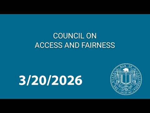 Council On Access And Fairness 3 20 2026