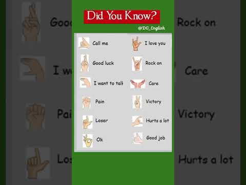 Hand Gestures Meaning Sign Language Meaning Related To Hand