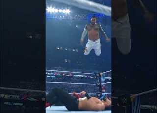 Jey Uso With A Superkick And A SPLASH SummerSlam