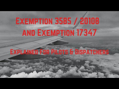 Exemption 3585 17347 20108 Explained Airline Pilots Dispatchers Part 121 Weather Alternates