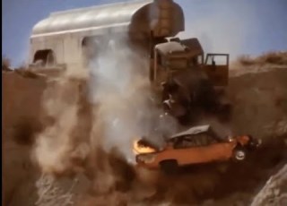 Duel Movie Truck Crash Ending Peterbilt 281 Steven Spielberg 1971