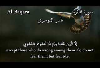 ما تيس ر من سورة البقرة ياسر الدوسري Al Baqara 146 152 Arabic English Translation