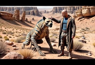 رجل يصحى من الغيبوبة فيجد نفسه في الصحراء وحيد بلا ماء او اكل وحواليه حيوانات مفترسة فماذا سيفعل