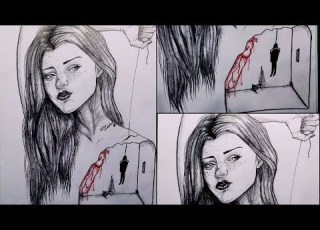  رسم سهل بالرصاص سلسلة الرسوم التعبيرية 68 Easy Pencil Drawing Expressive Series
