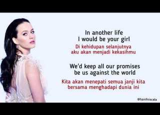  Katy Perry The One That Got Away Lirik Terjemahan