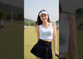  Female Golf Player Dance Golf Danceshorts