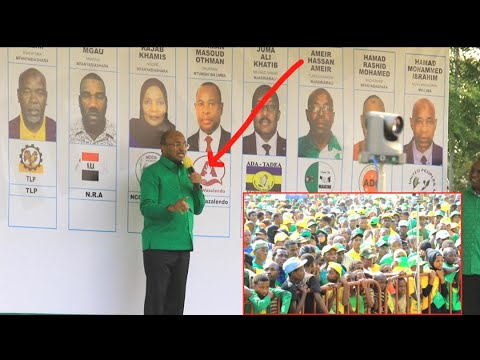 DKT MWINYI NA BANGO KUBWA PEMBA LEO TAZAMA AWAFUNDISHA WATU JINSI YA KUPIGA KURA