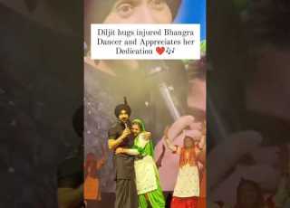  Diljit Hugs Injured Bhangra Dancer And Appreciates Her Dedication Diljeetdosanjh Punjabiartist