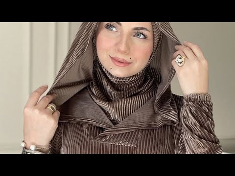 طريقه قص إسدال الصلاه بتلبيسه طرحه وكابتشو ظعبوط مع فتحة عنق مربعه مقاس 3XL