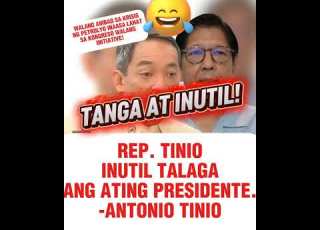 REP ANTONIO TINIO TINIRA SI BBM PRESIDENTENG TANGA AT INUTIL Funny Comedy Jokes Foryou Shorts