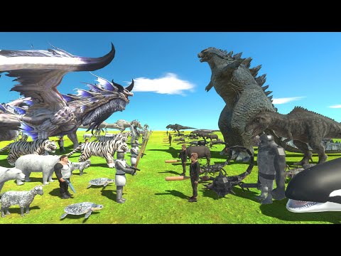 Dark War White Team VS Dark Team Animal Revolt Battle Simulator