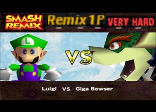  Smash Remix Classic Mode Remix 1P Gameplay With Luigi VERY HARD