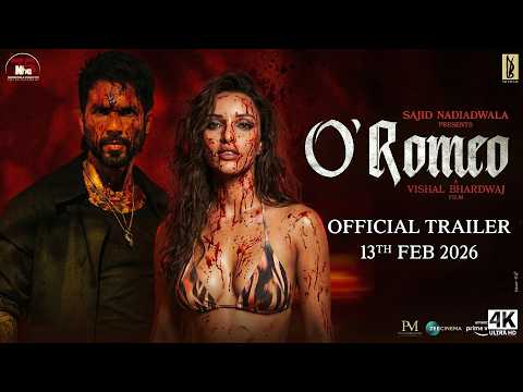 O ROMEO Official Trailer Shahid Kapoor Tripti Dimri Vishal Bhardwaj T Series 2026