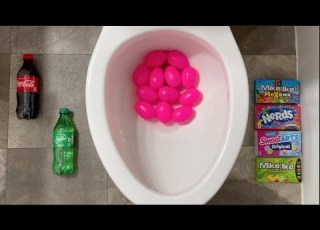 Will It Flush Coca Cola Fanta Sprite Mirinda Balloons Surprise Eggs M M S Candy Experiment