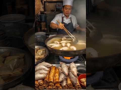 Chinese Street Food Giant White Rats Deep Fried In Golden Oil