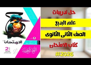  حل تدريبات علم البديع بلاغة الصف الثاني الثانوي 2026 كتاب الامتحان