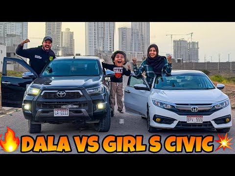 ANAS BHAI DALA VS GIRL CIVIC DRAG RACE STATURDAY TRACK SEEN