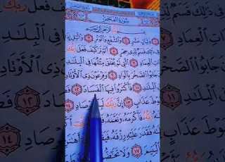 سورة الفجر مكتوبة ماهر المعيقلي
