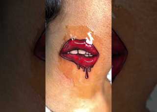 Kiss Tattoo By Ranatattoos Trending Trendingsong Tattooartist