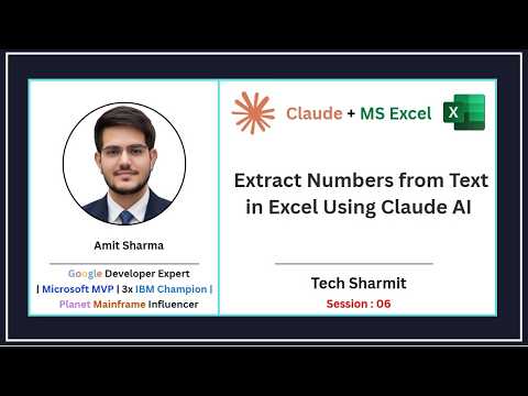Extract Numbers From Text In Excel Using Claude AI Claude AI For Excel Ep 06