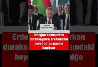 Erdoğan Azerbaycan Da Konuşma Yaparken Bir An Duraksayınca Arkadaki Heyet Panikledi Shorts Erdoğan