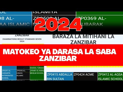 MATOKEO YA DARASA LA SABA ZANZIBAR 2024 TAZAMA HAPA MATOKEO YA MTIHAN WA LA SABA 2024 2025
