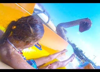 Carla Underwater Scariest Water Slide Ever