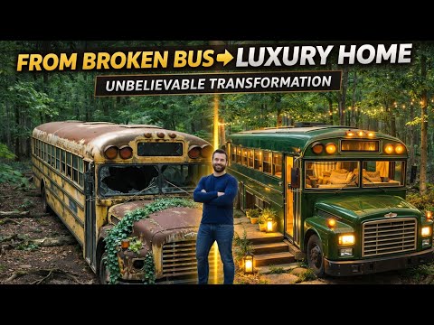 I Turned An Abandoned Bus In The Jungle Into A Luxury Home
