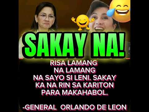 GENERAL DE LEON NATAWA KAY LENI AT RISA PATALBUGAN SA PAGSAKAY Funny Comedy Jokes Foryou Shorts