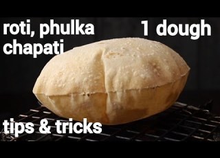 How To Make Puffy Phulka Soft Roti Layered Chapati With A One Dough फ ल क र ट चप त र स प
