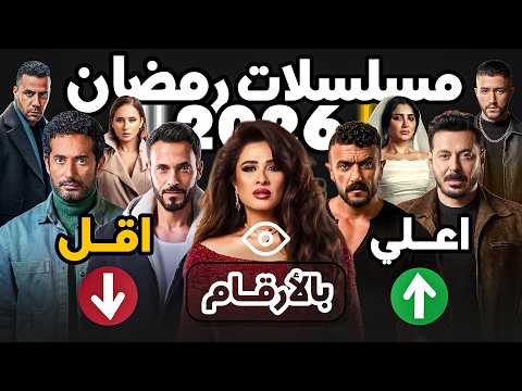 اعلي و اقل 10 مسلسلات مشاهده رمضان 2026