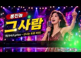 뽕친놈 그 사 가사 Lyrics 신나는 트롯 버전 K POP AI COVER
