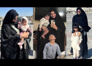 Sania Mirza Doing Umrah With Son Izhaan Mirza Daughter Nasima Mirza Without Shoaib Malik