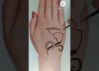 P Letter Heart Tattoo Mehndi Design P Name Tattoo On Hand Designs2022 Newshorts Youtubeshorts Shorts