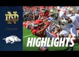 Highlights At Arkansas Notre Dame Football