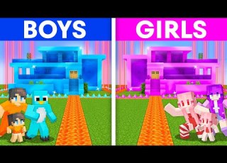 BOY Vs GIRL Family Noob Vs Pro SAFEST SECURITY HOUSE BUILD CHALLENGE TO PROTECT MY FAMILY