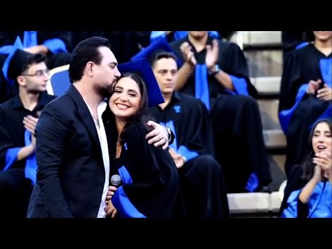 خاص الفن ينفرد بلقاءات حصرية مع وائل جسار وزوجته وإبنتهما ماريلين في تخرجها