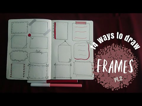 14 طريقة لرسم اطارات لطيفة سهل جداا Frame Doodle With Me EASY