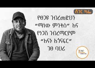 መዓዛ ብሩ ከዓለማየሁ ገላጋይ ጋር የፀጋዬ ገብረመድህን ማነው ምንትስ እና የነጋሽ ገብረማርያም እናኑ አጎናፍር ገፀ ባህሪ ላይ ያደረጉት ወግ