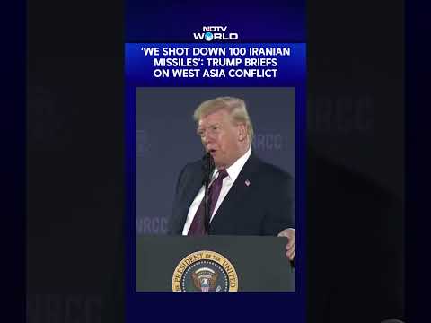 Iran War Trump Briefs On West Asia Conflict We Shot Down 100 Iranian Missiles