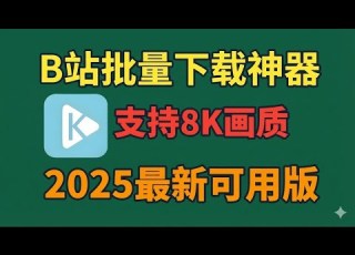 B站视频批量下载神器 最高支持8K画质 番剧 课程高清无损一键下载