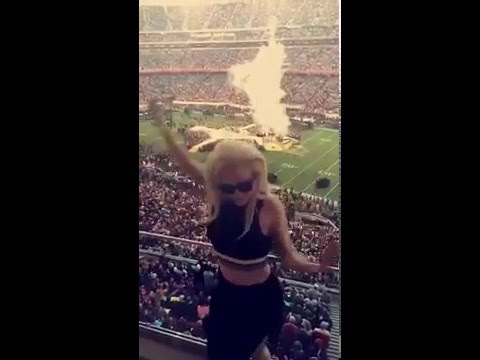 Lady Gaga Dancing Superbowl Halftime Show 2016 Cold Play Beyonce And Bruno Mars